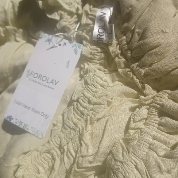 FOROLAV Ruffle Flowy Romper Dress - Picture 9 of 13